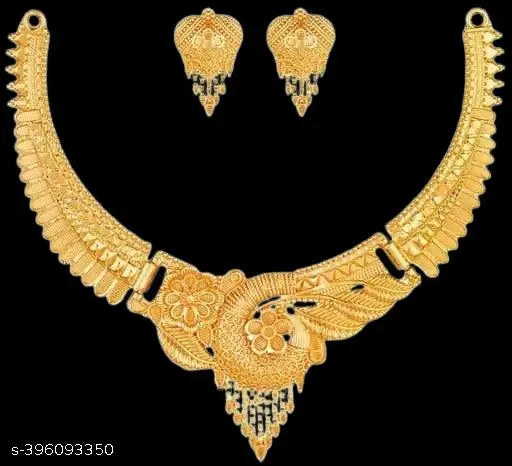 New Tready Golden Jewellery Set for Women - NovaMart