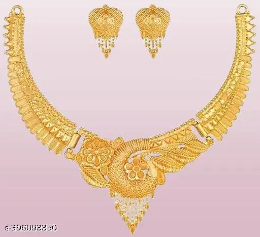 New Tready Golden Jewellery Set for Women - NovaMart