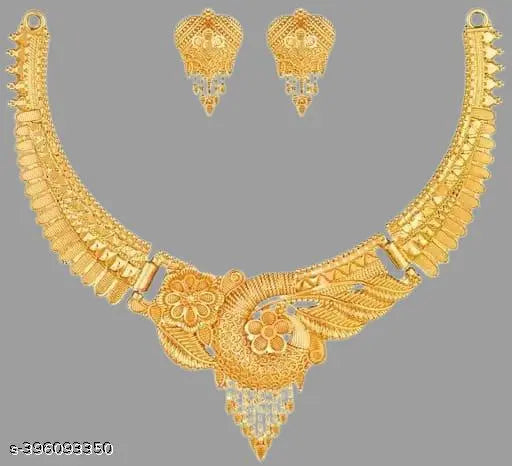 New Tready Golden Jewellery Set for Women - NovaMart