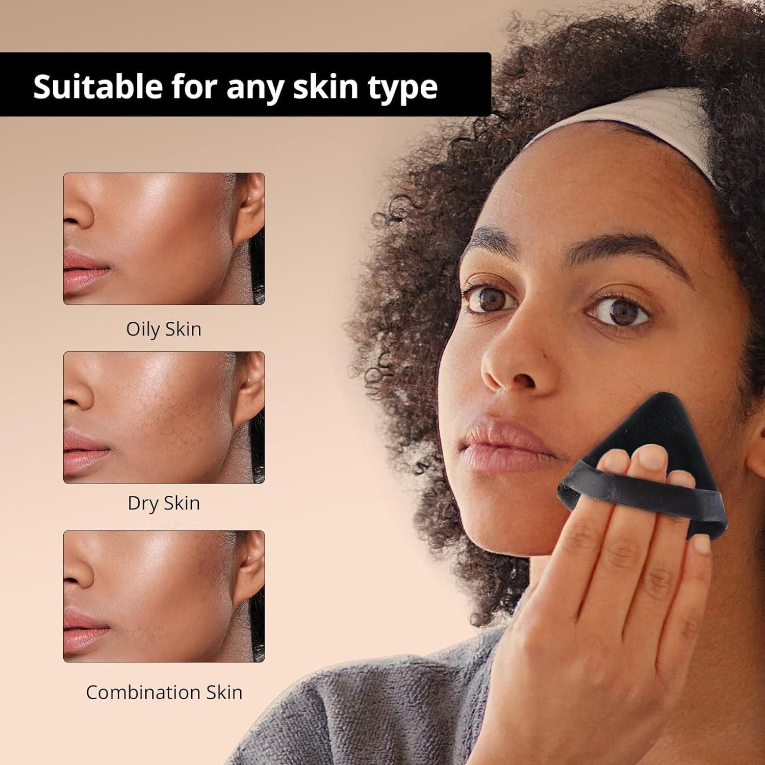 Triangle Powder Puffs for Face Powder Makeup Puff for Loose (Pack of 1) - NovaMart