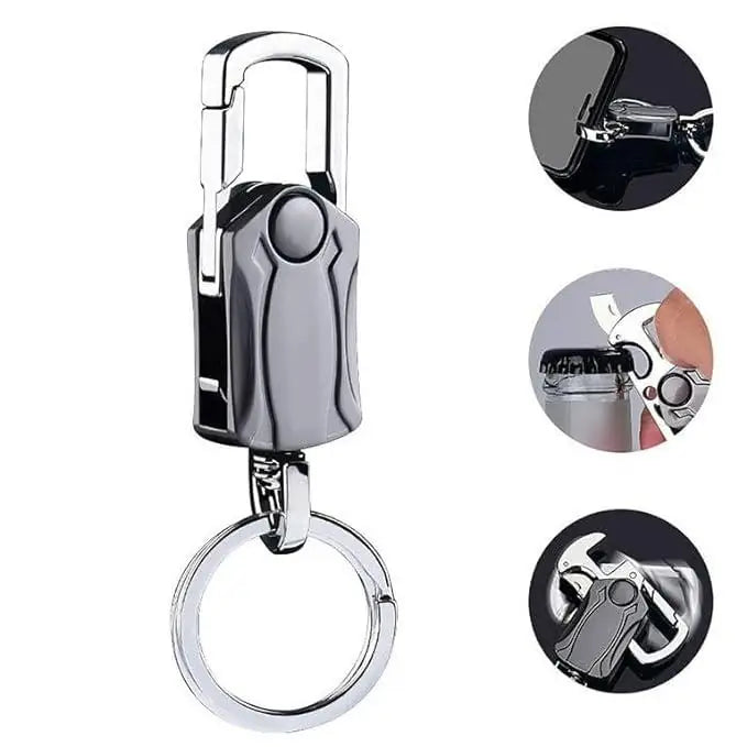 4 in 1 Keychain Spinner Multi-Function Tool Waist Double Ring Keychain Gift - NovaMart