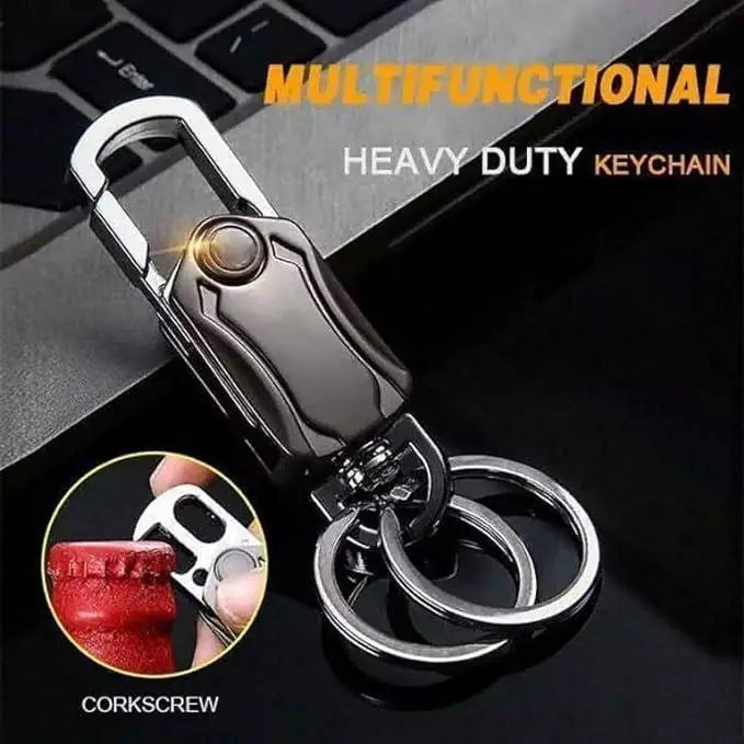 4 in 1 Keychain Spinner Multi-Function Tool Waist Double Ring Keychain Gift - NovaMart