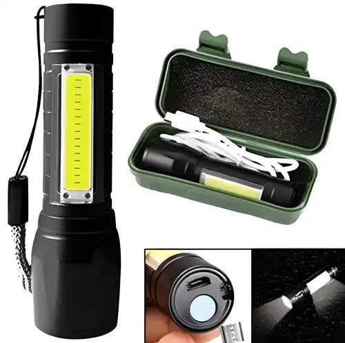 Pocket Size Mini Portable Xpe + Cob Led Tactical Flashlight - NovaMart