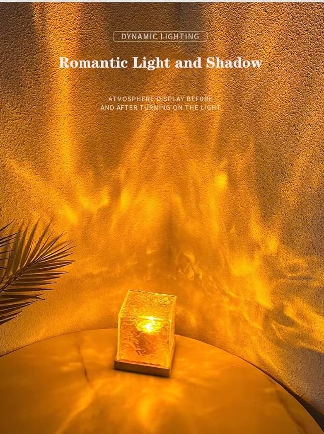 Wave Lamp, Wave Light Cube, Aurora Glow Lamp Crystal Night Light, Romantic Lamp for Room Decor, LED Wave Lights, Room Decor for Kids - NovaMart