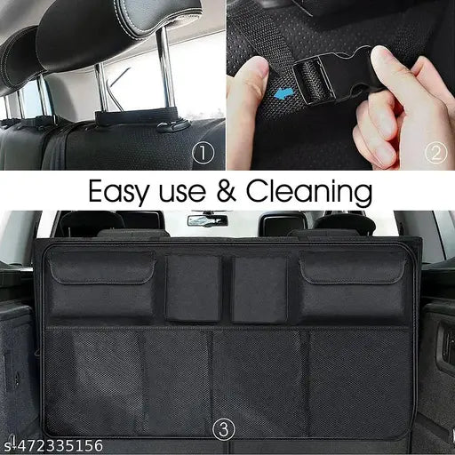 Car Trunk Organizer, Backseat Hanging Organizer With 8 Large Storage Bag Super Capacity, Waterproof Trunk Storage Bag - NovaMart