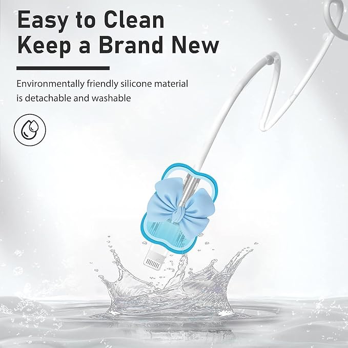 4 in 1 Silicone Case for Apple 20W USB-C Power Adapter Protective Cover for Apple iPhone Charger 20W/18W Adapter with Spiral Wire Saver (Charger Not Included) - NovaMart