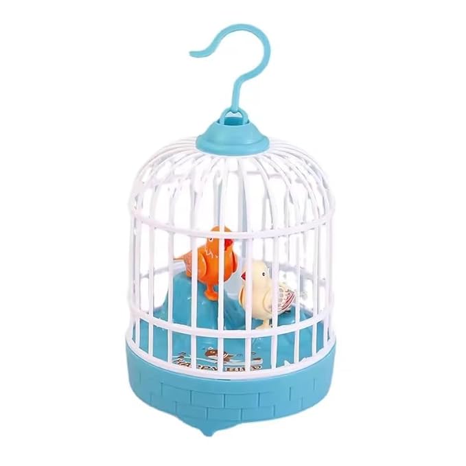 Lovely Talking Bird Cage for Kids with Light and Music Voice Controlled Induction Bird Mini Birdcage - NovaMart