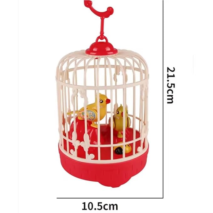 Lovely Talking Bird Cage for Kids with Light and Music Voice Controlled Induction Bird Mini Birdcage - NovaMart