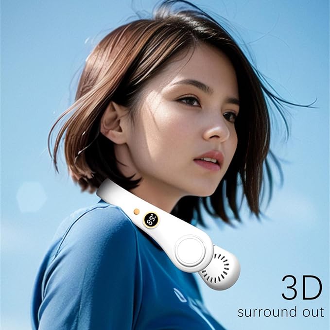 Neckband Portable Air Conditioning Neck Cooler Cooling Ventilator Summer Rechargeable USB Mini Bladeless Fan - NovaMart