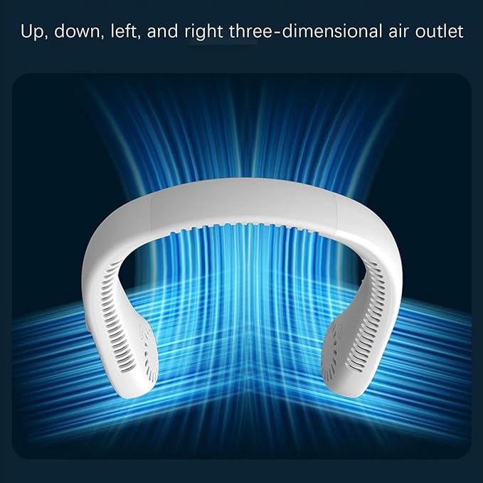 Neckband Portable Air Conditioning Neck Cooler Cooling Ventilator Summer Rechargeable USB Mini Bladeless Fan - NovaMart