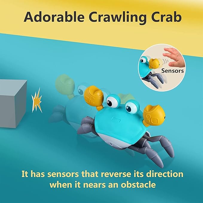 Crawling Crab Baby Musical Kids Toy with LED Lights and Rechargeable Battery - NovaMart