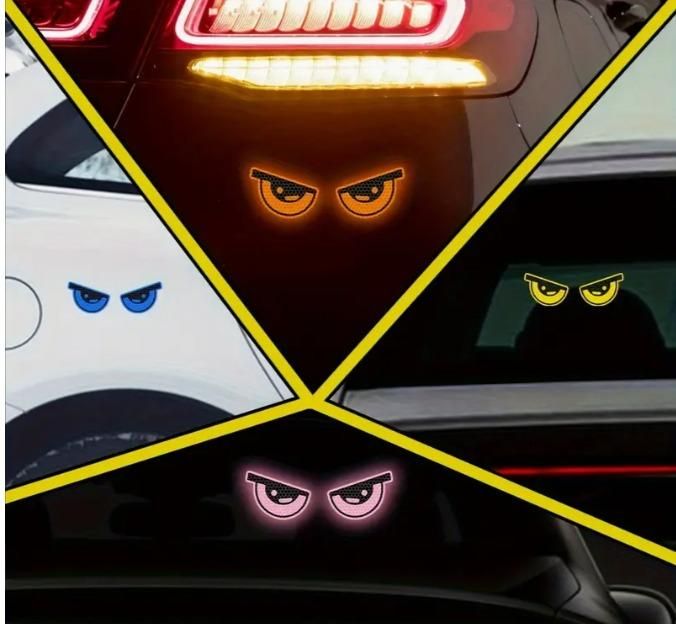 4 Pieces Monster Eyes Car Reflective Stickers Pack of 2 - NovaMart