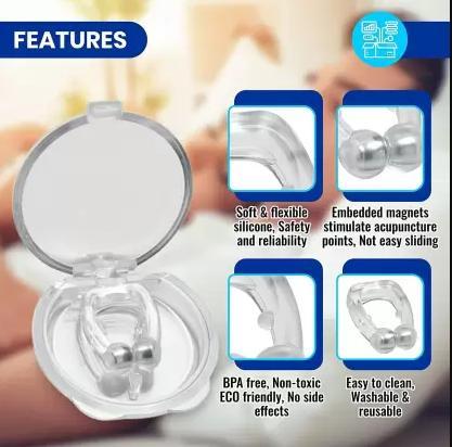 Anti Snoring Nose Clip Device for Men Women Nasal Strips Stops Snoring Stopper Anti-snoring Device (Nose Clip) Pack Of 2 - NovaMart