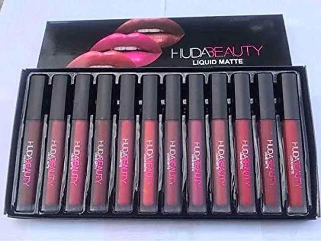 Huda Beauty matte Finishing Lipstick ( Pack of 12 ) - NovaMart