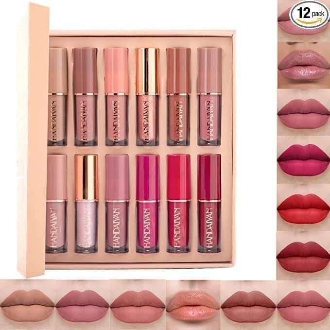 Velvet Matte Liquid Lipstick Set 12Pcs - NovaMart