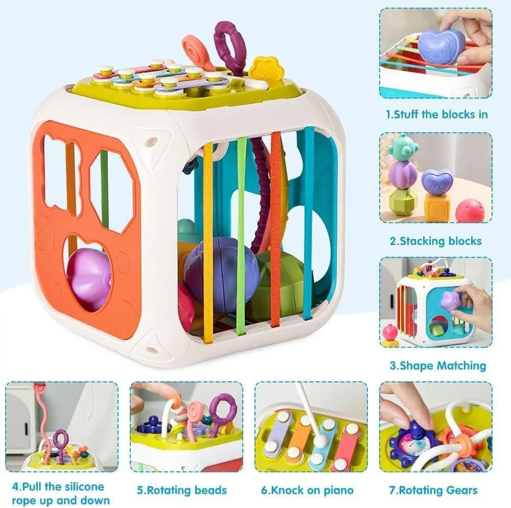 Montessori 7 in 1 Baby Sensory Toy for Kids - NovaMart