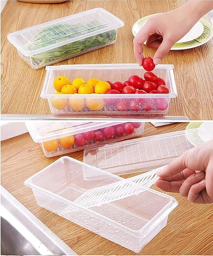 Fridge Storage Containers Box 28*20.5*5.5cm 6pc - NovaMart