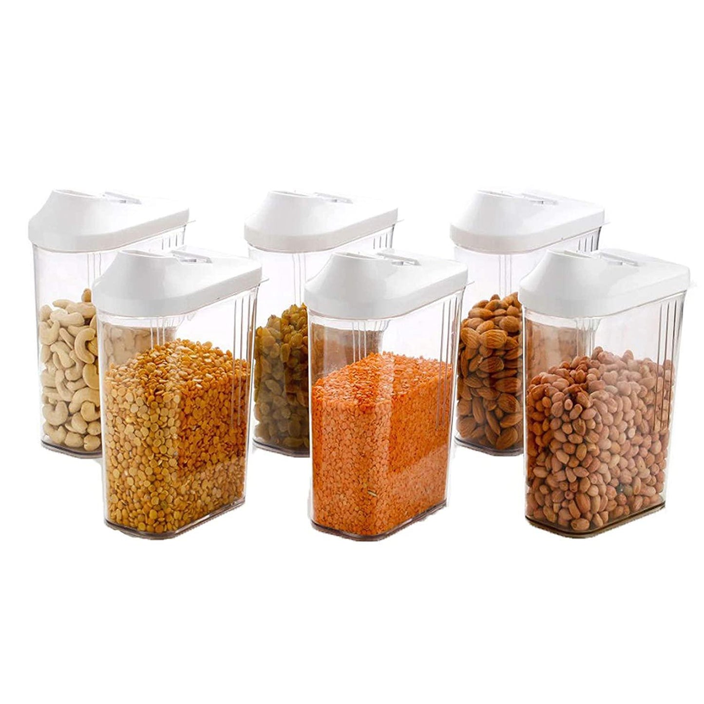 Plastic Dispenser Jar/Container (15x9x22cm) Pack of 6 - NovaMart