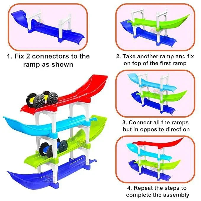 Ramp Racer , Multi level Ramp Racing Car Toy Set - NovaMart