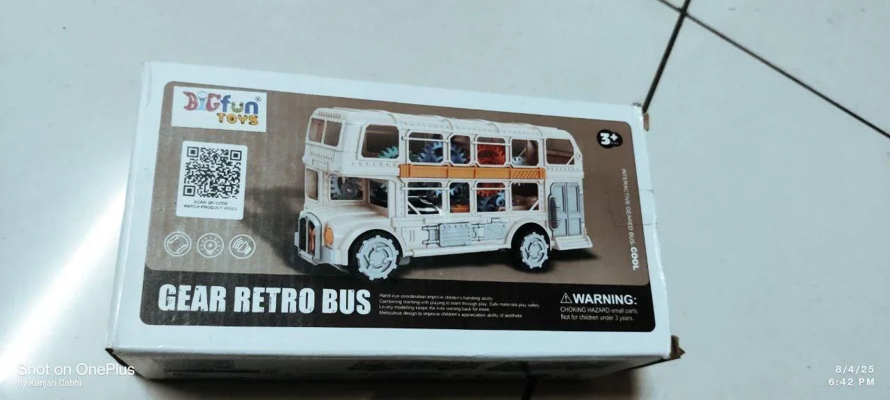 Retro Bus Double Decker Bus Model Toy Sound - NovaMart