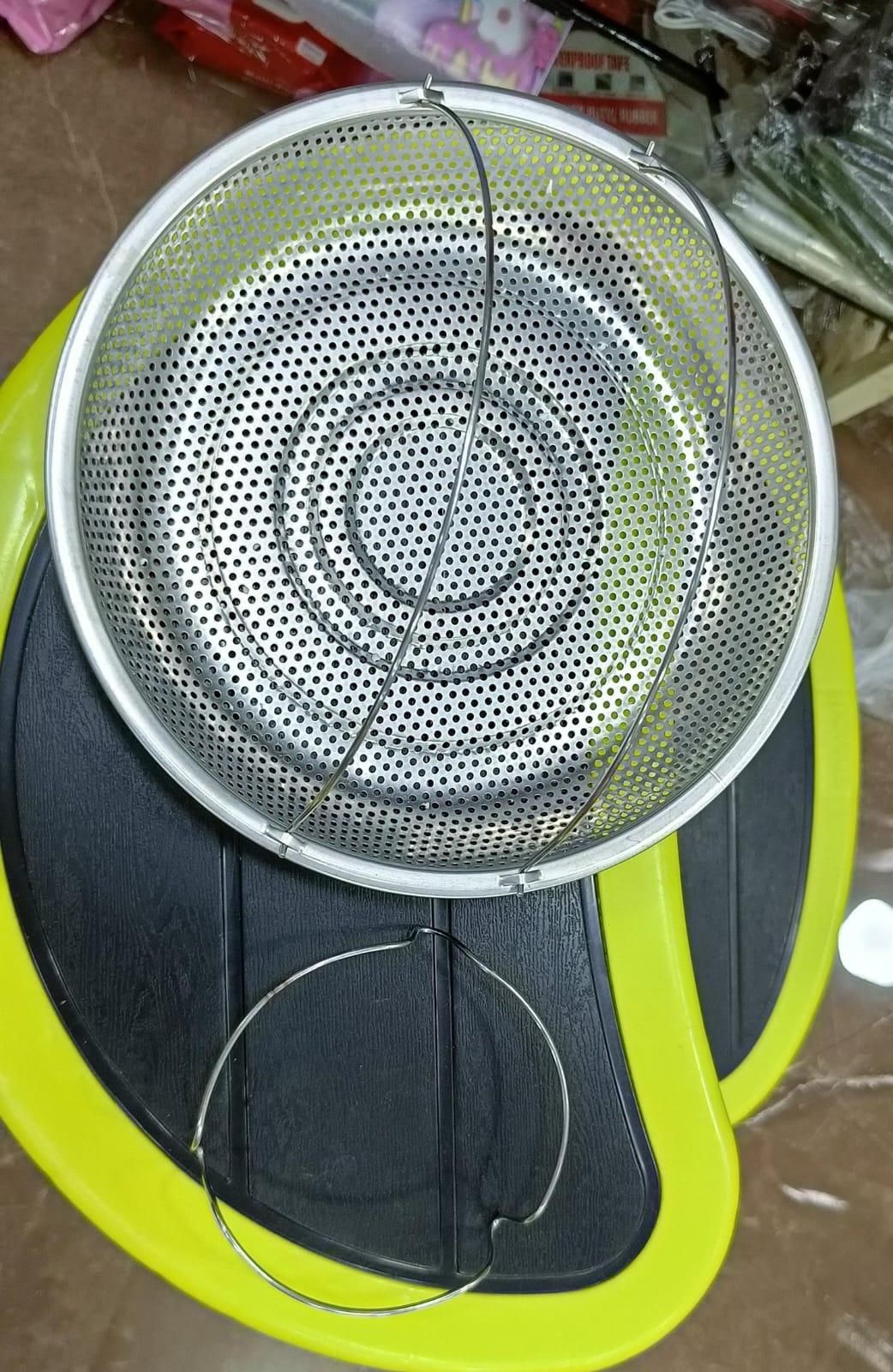 Stainless Steel Draining Rinsing Washing Ideal for Kitchen Vegetables Fruits - NovaMart