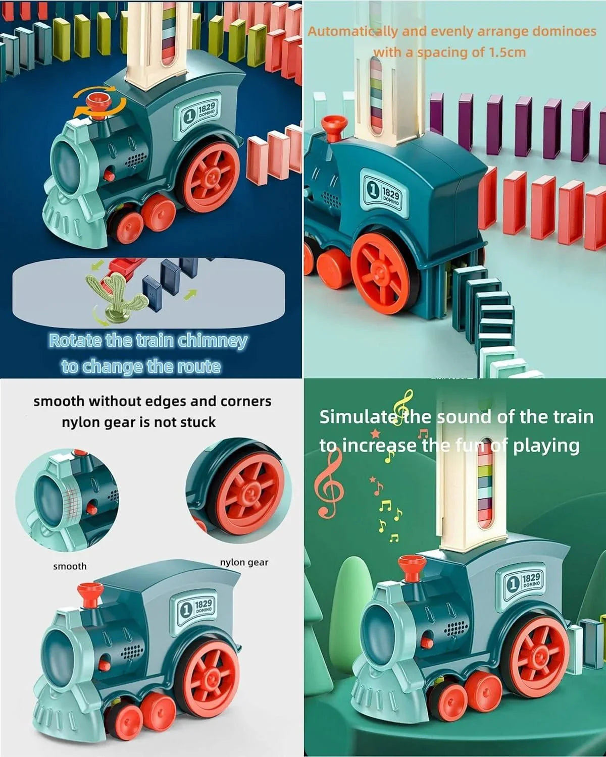 Train Toy Domino Set for Kids ? BPA-Free Plastic with Sound Effects� - NovaMart