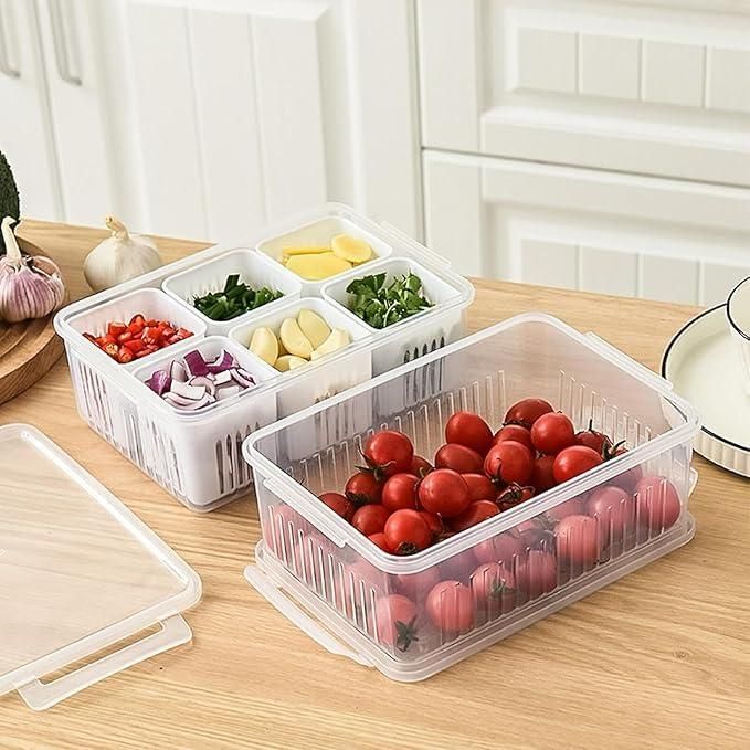 Food Storage Box With Lid and 6 Compartments - NovaMart