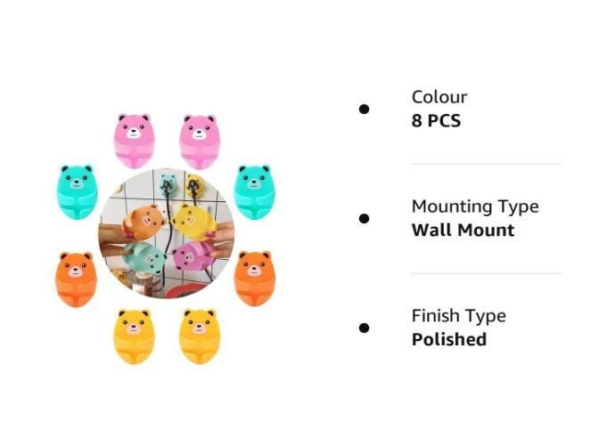 Hanging Adhesive Kitchen Hooks (Pack Of 8) - NovaMart