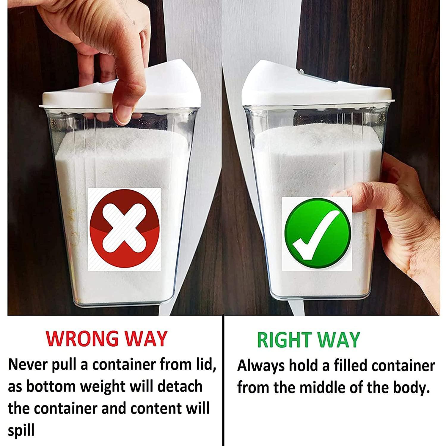 Plastic Dispenser Jar/Container (15x9x22cm) Pack of 6 - NovaMart