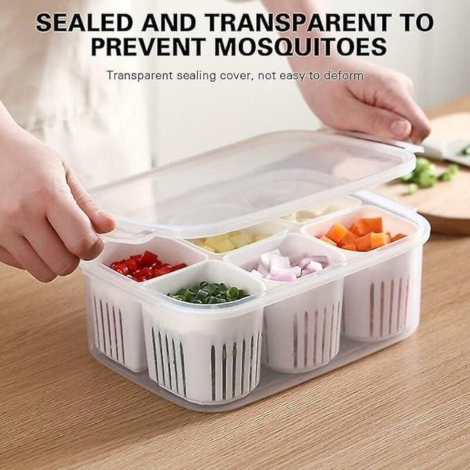 Food Storage Box With Lid and 6 Compartments - NovaMart