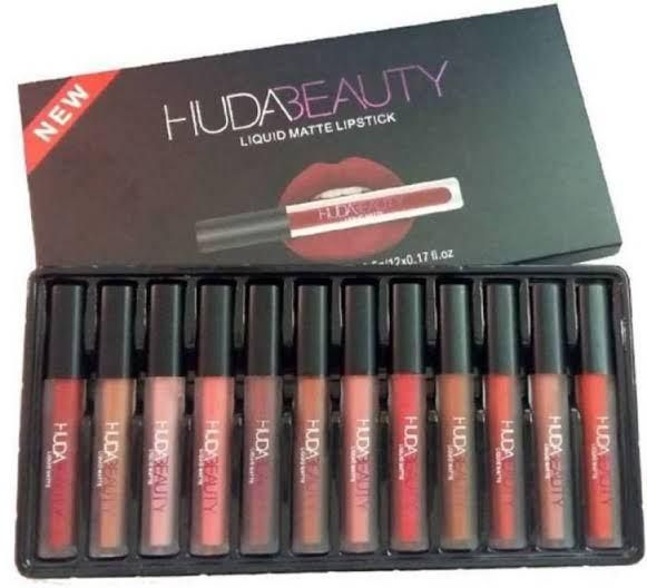Huda Beauty matte Finishing Lipstick ( Pack of 12 ) - NovaMart