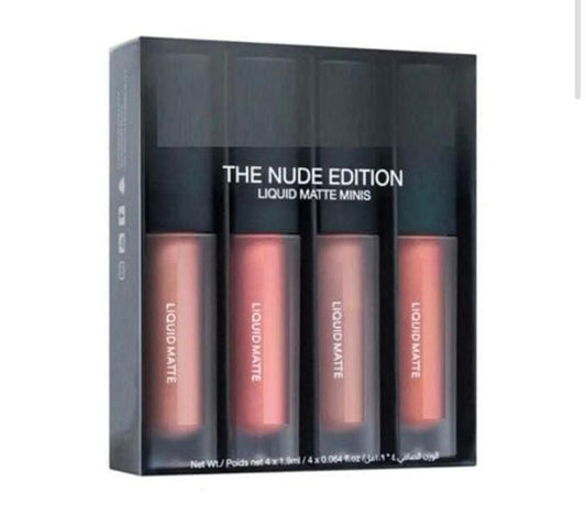 Nude Red Edition Different Shades Liquid Lipstick Set of 4 (16ml) - NovaMart