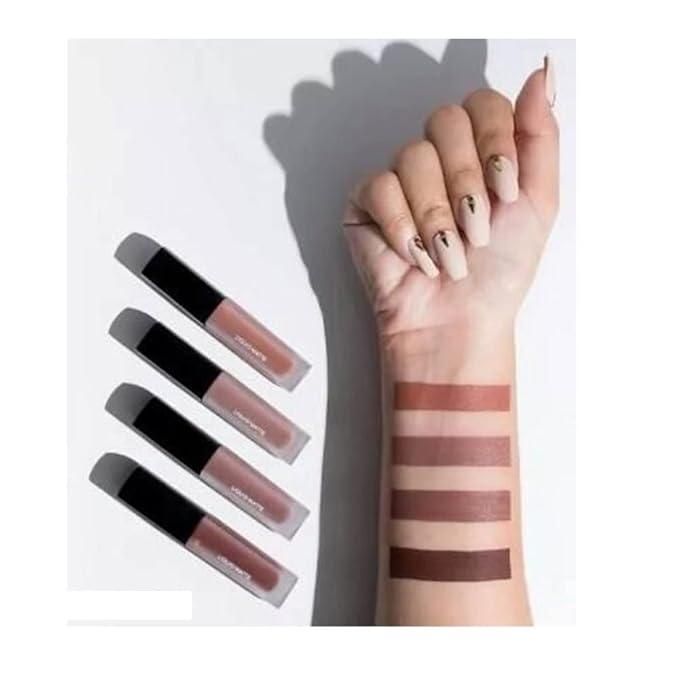 Nude Red Edition Different Shades Liquid Lipstick Set of 4 (16ml) - NovaMart