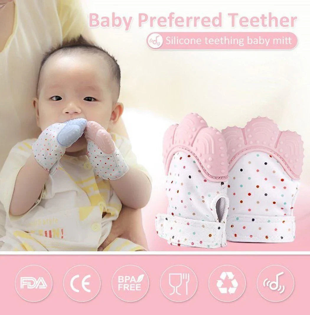 Silicone Self Soothing Teether Gloves Toy for Babies - NovaMart