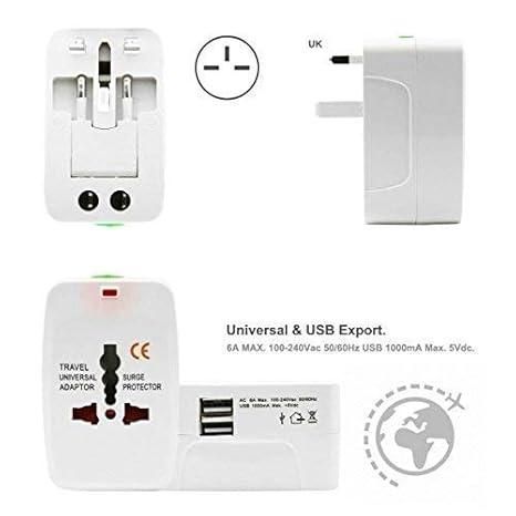 Worldwide Travel Adapter with Built in Dual USB Charger Ports - NovaMart
