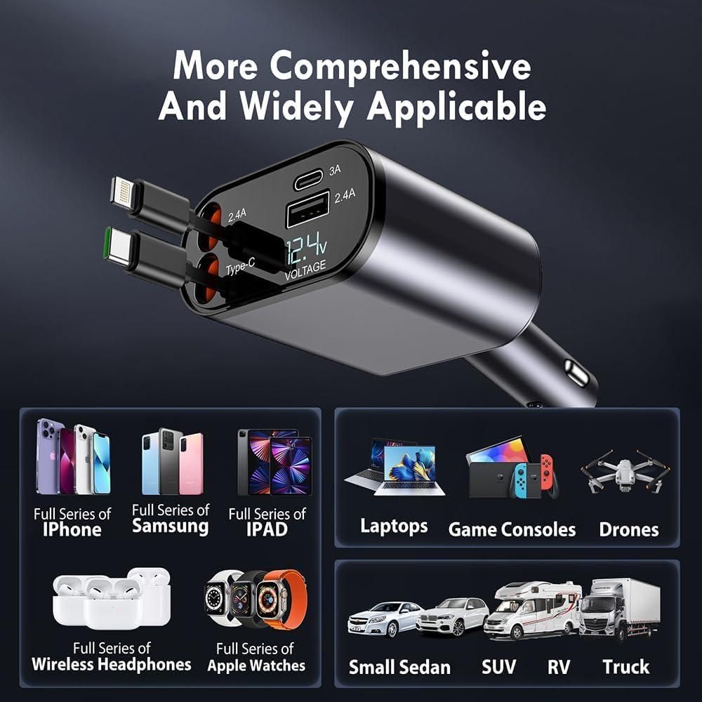Retractable Car Charger - NovaMart