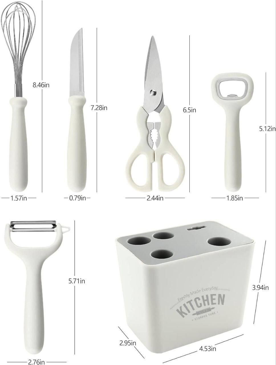 6 in 1 Kitchen Knifes Set with Holder - NovaMart