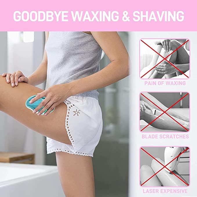 FLETIX Crystal Hair Eraser Stone, Painless Magic Crystal Hair Remover for Women Men, Hair Removal Eraser Exfoliator Tool for Arms Legs Back Bikini Body Any Part (Multicolor) - NovaMart