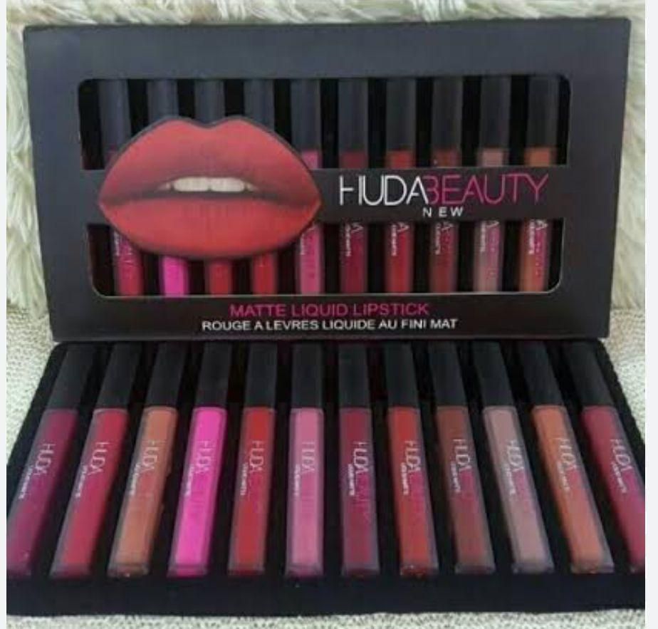 Huda Beauty matte Finishing Lipstick ( Pack of 12 ) - NovaMart