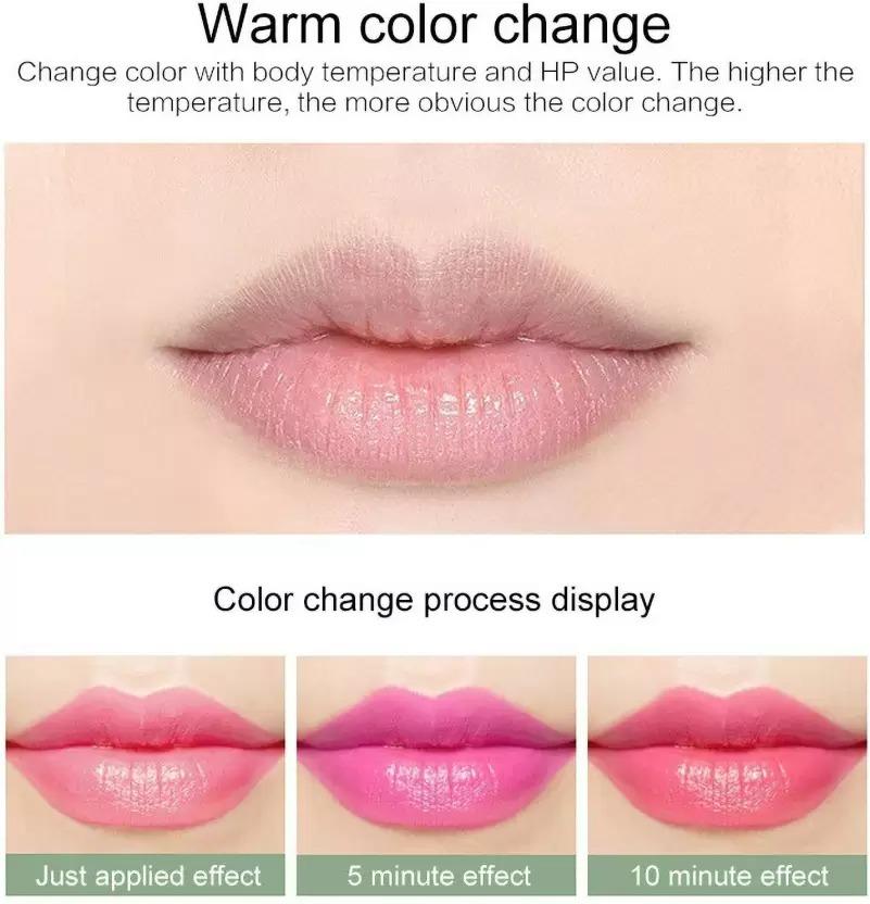 MYEONG Gold Glitter Color Change Gel Lipstick (Pink, 3.6 g) - NovaMart