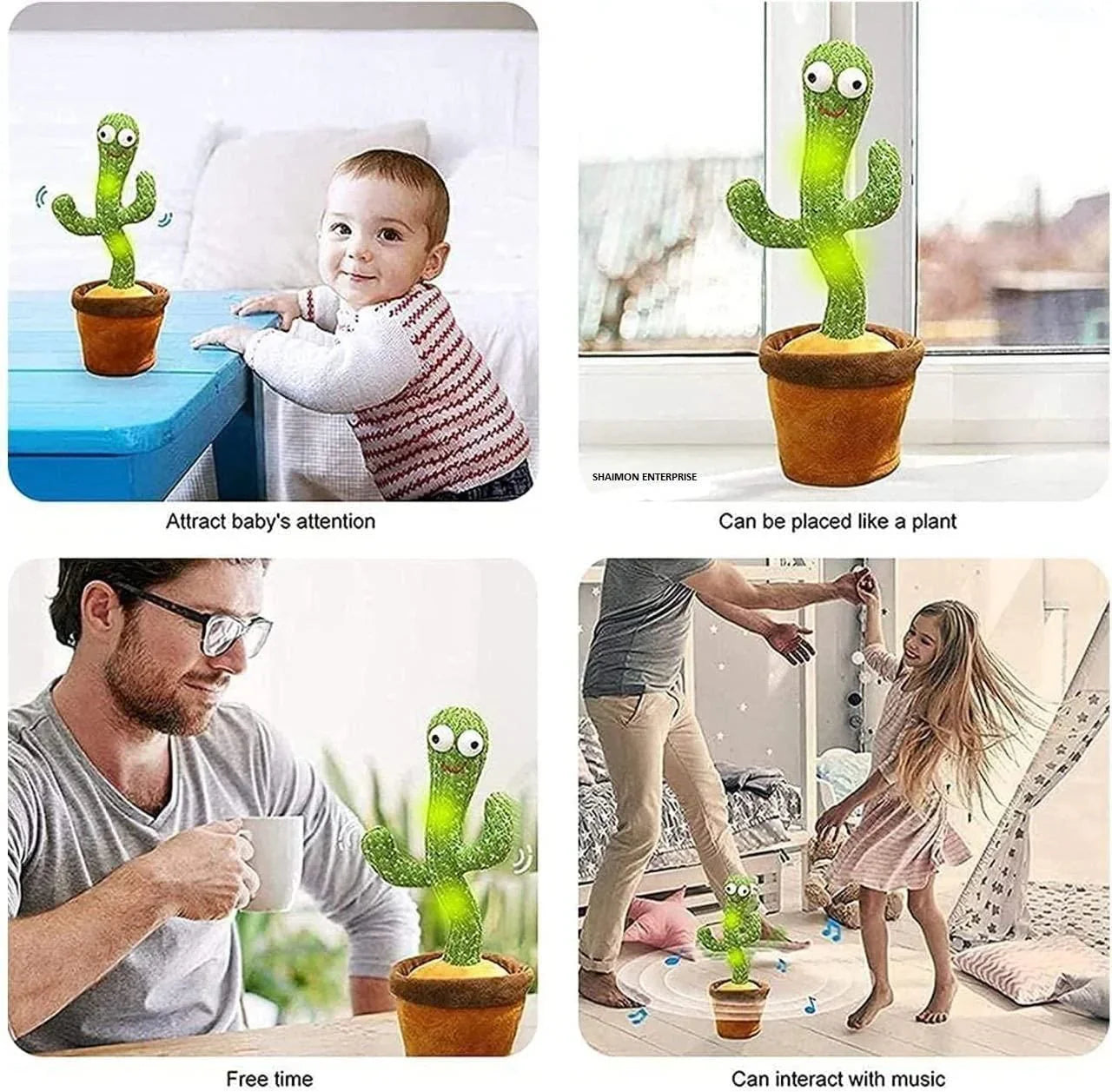 LED Musical Dancing & Mimicry Cactus Toy - NovaMart