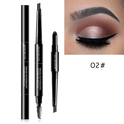 3 In 1 Eye Brows Set For Women Waterproof Brow Pencil + Powder + Brush Pigment Black Brown Eyebrow Kit Makeup 2 - NovaMart