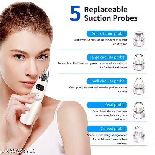 Derma Suction Vacuum Skin Cleanser | 4 in 1 Multi-function Blackhead Remover Tool | Remover Kit Skin Cleaner | Pimple Removal Tool | Ane Removal Tool - NovaMart