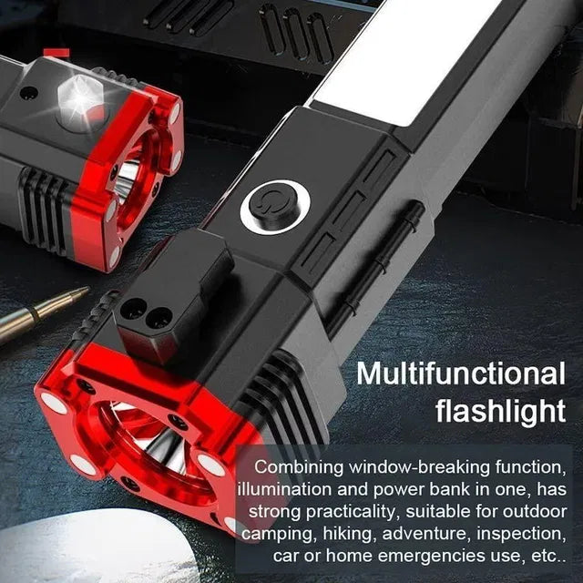 8 in 1 Portable Rechargeable Torch LED Flashlight - NovaMart