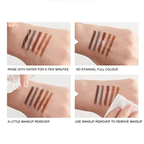 3 In 1 Eye Brows Set For Women Waterproof Brow Pencil + Powder + Brush Pigment Black Brown Eyebrow Kit Makeup 2 - NovaMart