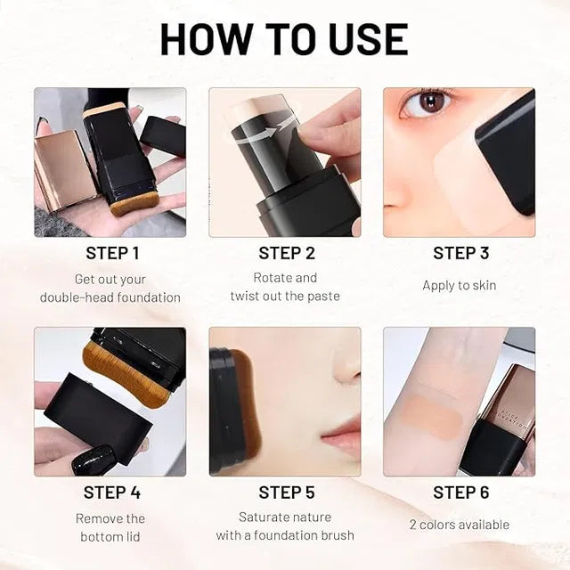 Korean 2 in 1 Glass Skin Foundation Stick - NovaMart