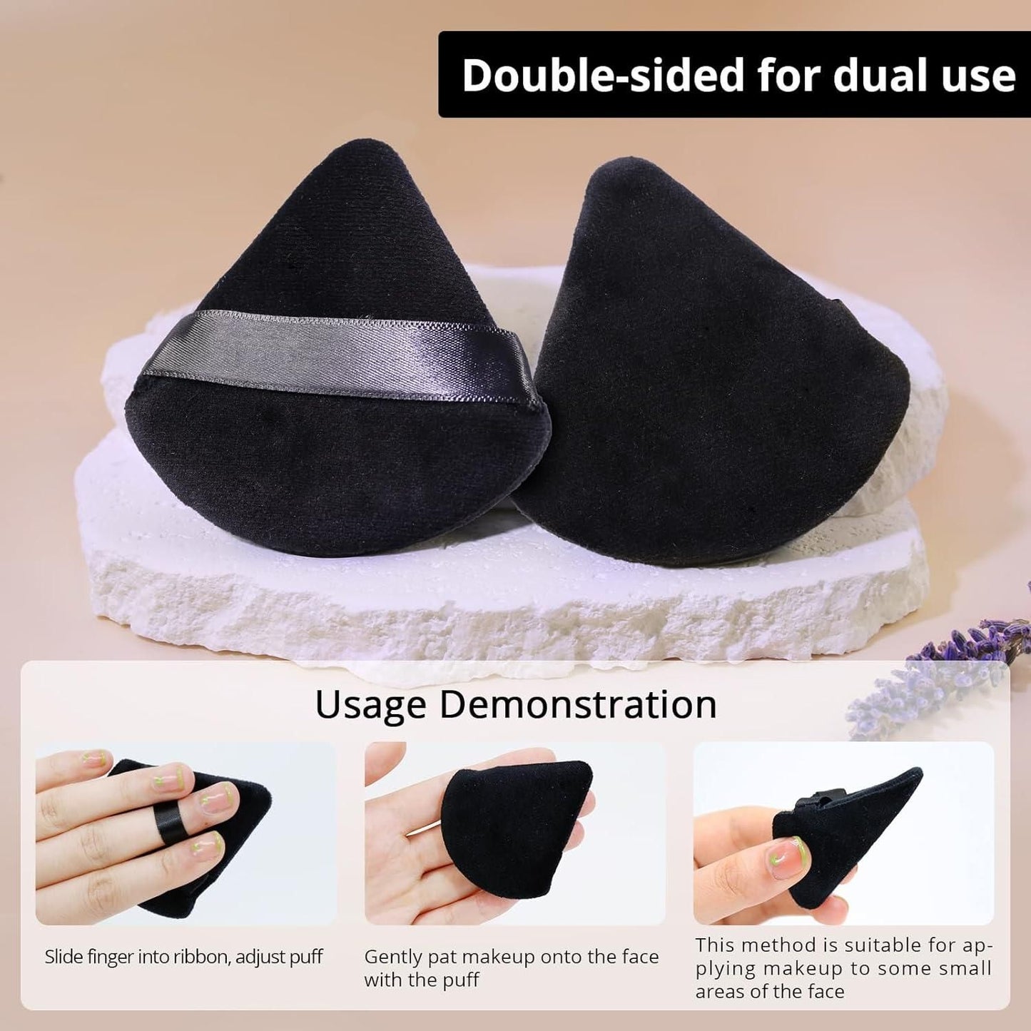 Triangle Powder Puffs for Face Powder Makeup Puff for Loose (Pack of 1) - NovaMart