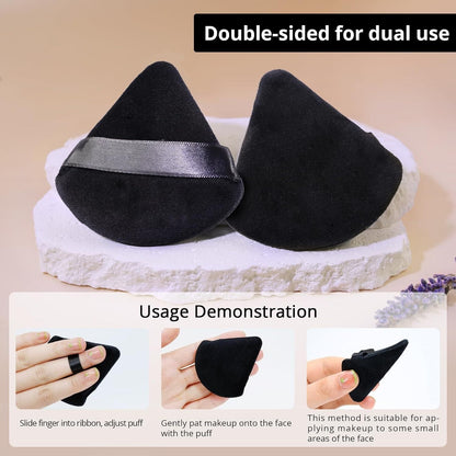 Triangle Powder Puffs for Face Powder Makeup Puff for Loose (Pack of 1) - NovaMart