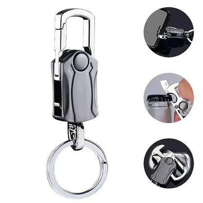 4 in 1 Keychain Spinner Multi-Function Tool Waist Double Ring Keychain Gift - NovaMart