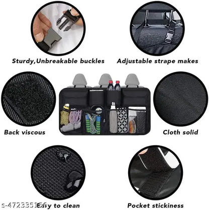 Car Trunk Organizer, Backseat Hanging Organizer With 8 Large Storage Bag Super Capacity, Waterproof Trunk Storage Bag - NovaMart